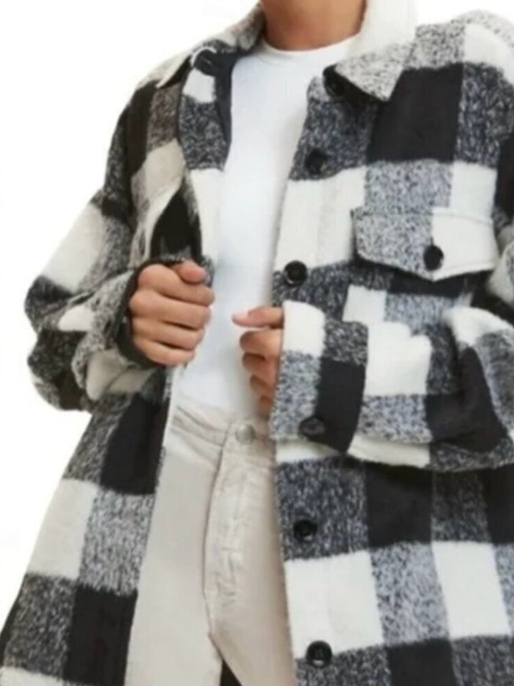 Tribal Jeans Buffalo Plaid Shacket